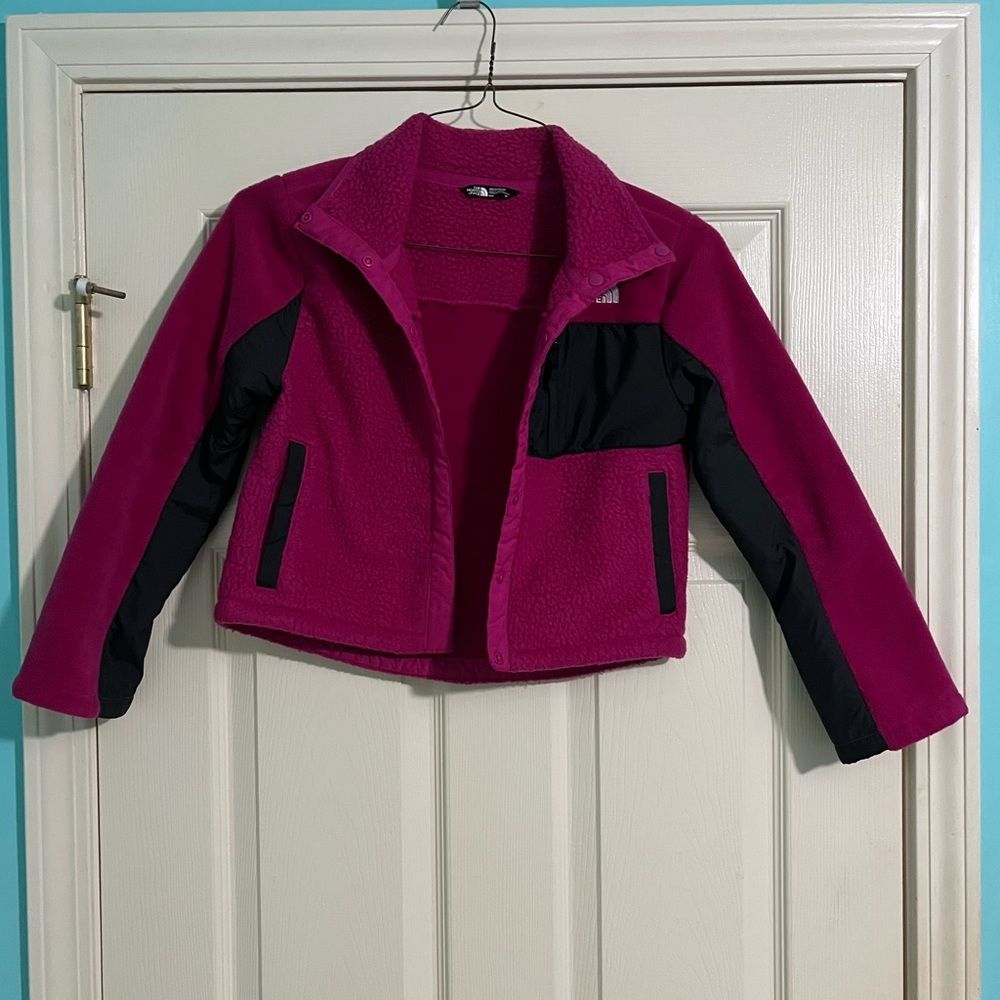 The North Face Kids Fleece Jacket - Magenta and Black